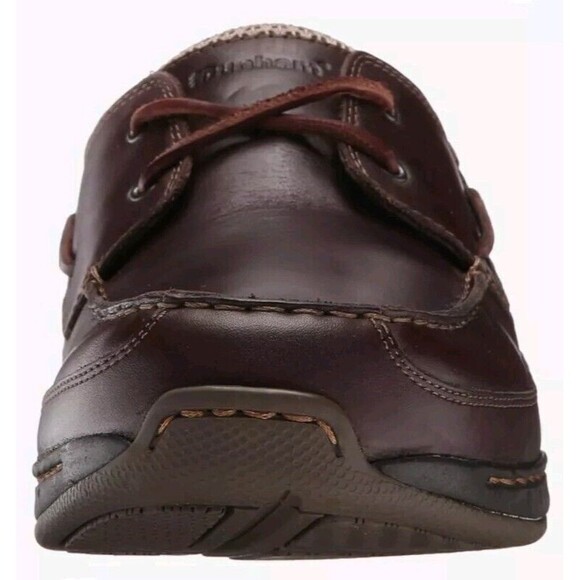 New Dunham Men's Shoreline Leather Loafers Size 15 4E Dark Brown NIB Boat Shoes - Picture 12 of 16